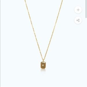 SOLID STAR STONE NECKLACE - GOLD